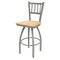 Holland Bar Stool Co 25" Swivel Counter Stool, Nickel Finish, Nat Maple Seat 81025ANNatMpl - alternate 1